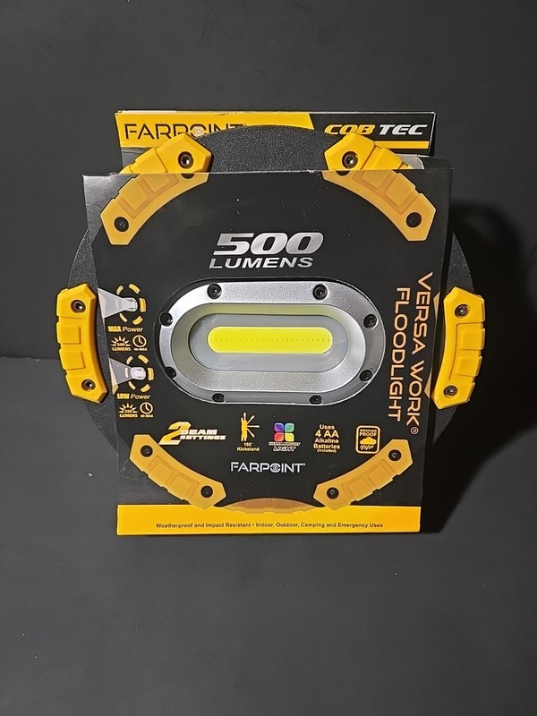 Farpoint Versa Work Floodlight 500 Lumens Weather Proof 180° Kickstand COB TEC gallery