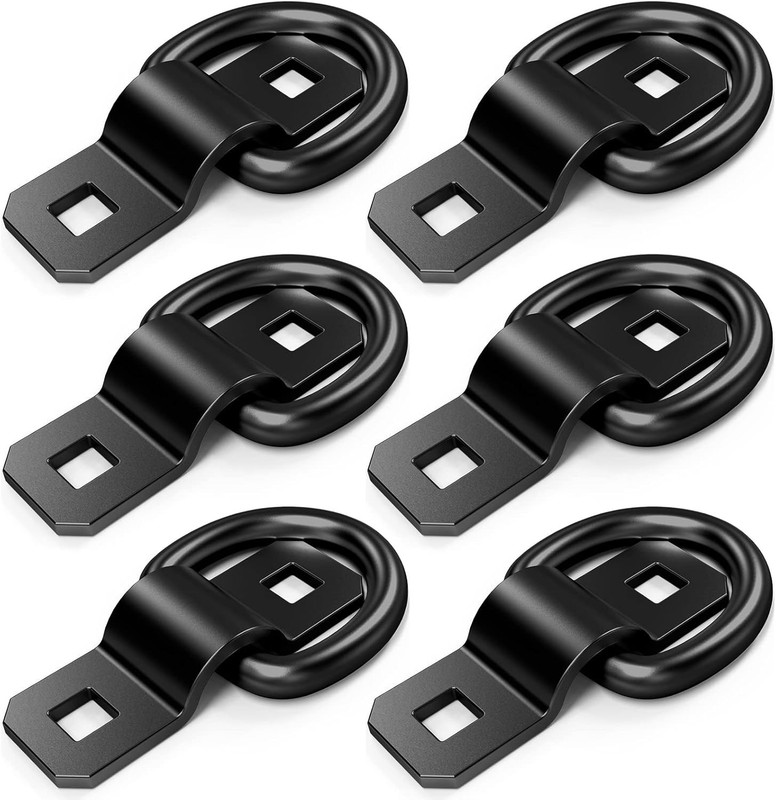 6 PCS 3/8" Heavy Duty D Rings Tie down Anchors for Trailer Truck Cargo D-Rings D gallery
