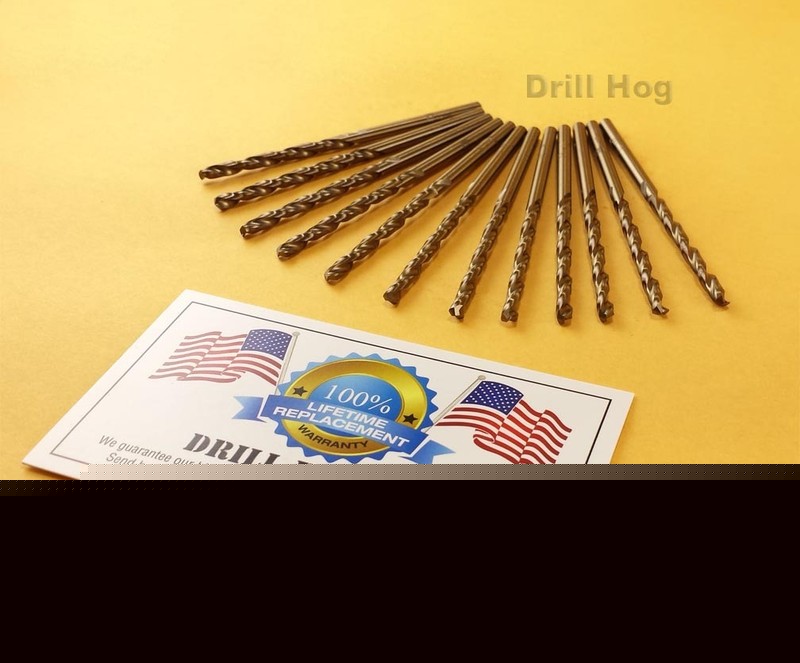 Drill Hog USA 7/32″ Cobalt Drill Bits M42 Drill Bit 12 Pack Lifetime Warranty