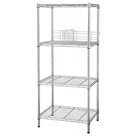 Wire Shelving Unit, 18″D X 36″W X 63″H, 4 Shelves, Chrome, 32V391