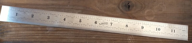 Imperial / Metric 12″ 300mm Stainless Scale Ruler