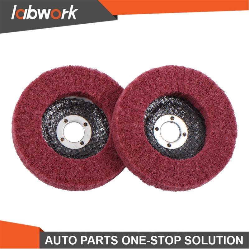 Labwork 10 Pack 4" x 5/8" 180 & 320 Grit Scour Flap Disc for Angle Grinder gallery