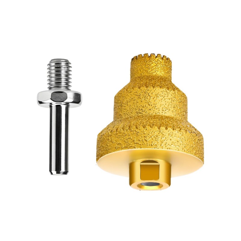 Diamond Step Pagoda Drill Bit 20/35/50mm M10 Thread Hole Opener for Tile Marble gallery