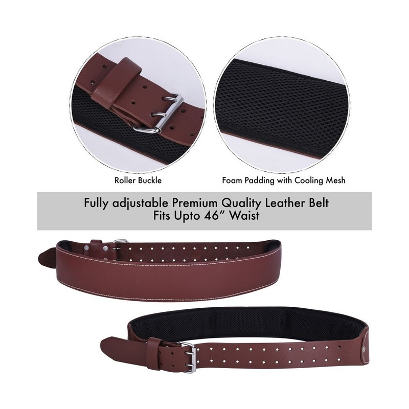 Leather Tool Pouch Heavy Duty Leather Tool Belt Set Carpenters Plumbers Tool Bag gallery