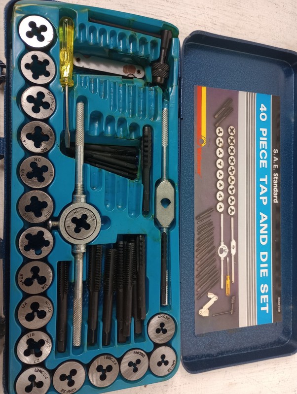 Vintage S A E Standard 40 pc Tap & Die Set (Metal Container Pristine Condition)