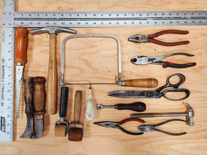 Lot of 14 Mixed Assorted Hand Tools Scissors Pliers Hammers etc