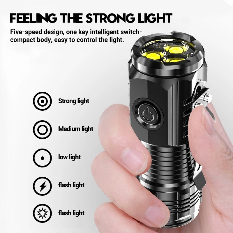1000000 Lumens Super Bright LED Tactical Flashlight Rechargeable LED Work Light gallery