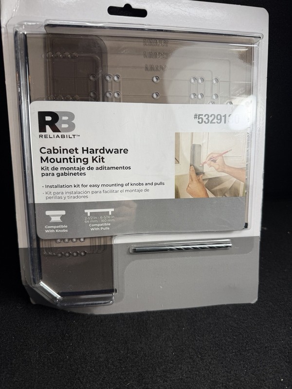 RELIABILT Clear Large Cabinet Hardware Mounting Template #5329130
