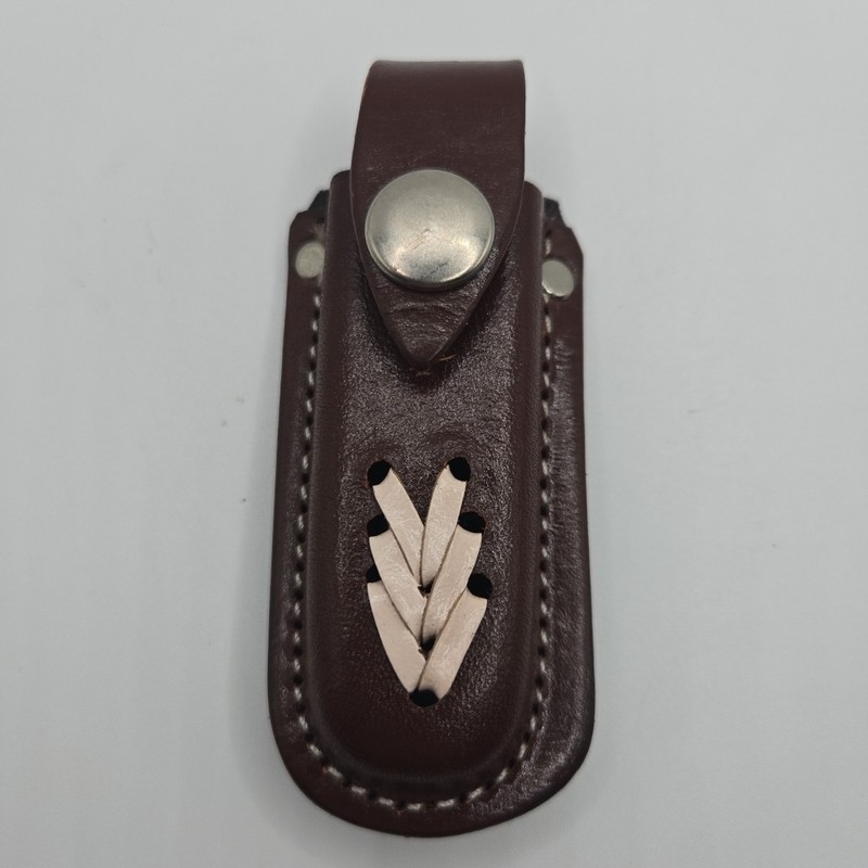 Hand Made Leather Pocket Knife Belt Sheath Folding Blade Case Small Mexico NEW