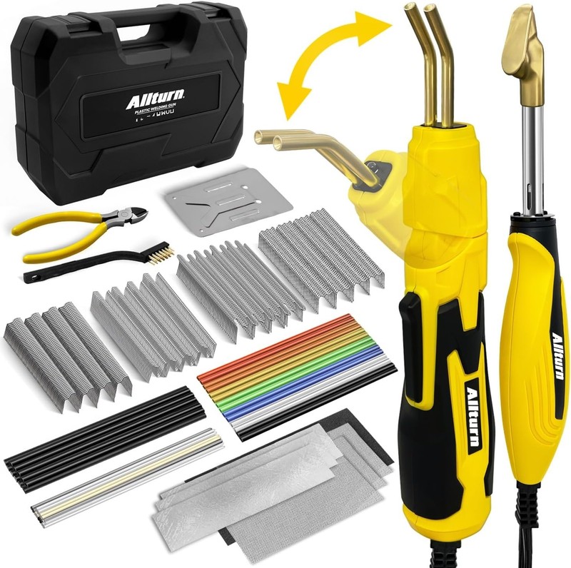 Plastic Welder 2 in 1,Plastic Welding Kit Car Bumper Repair Kit,4 Types of Plast