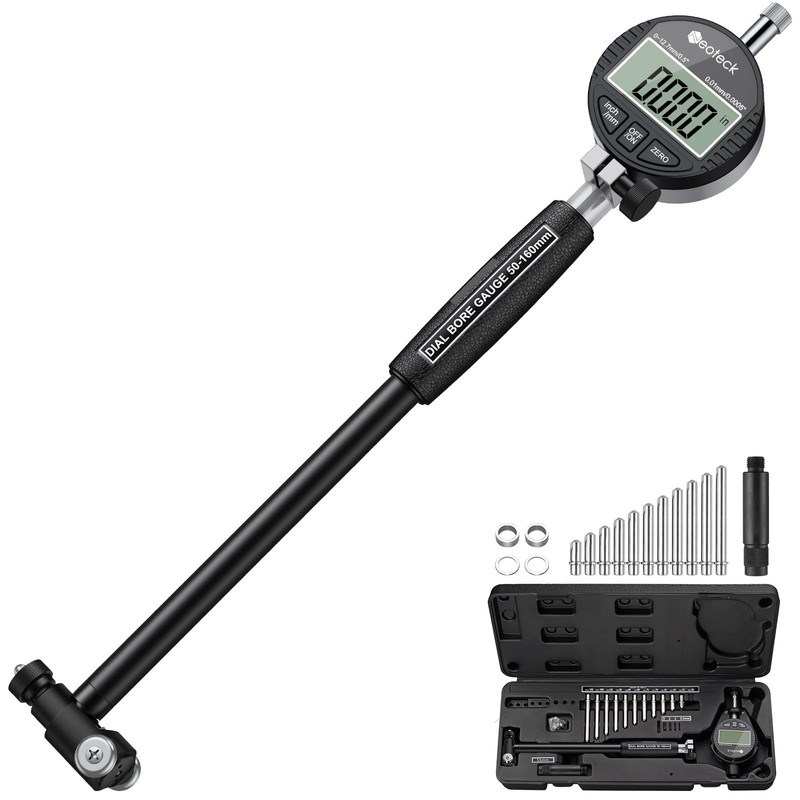 Neoteck Bore Gauge Set Digital Indicator Dial 2-6 inch, Black