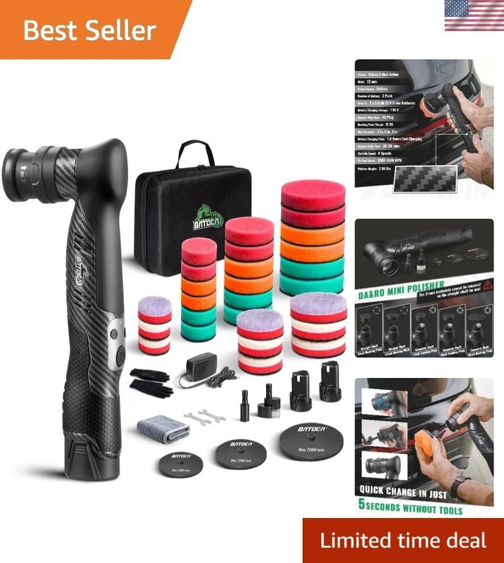 S5 Cordless Mini Car Polisher Buffer Sander Dual Action Rotary Small Polishing M