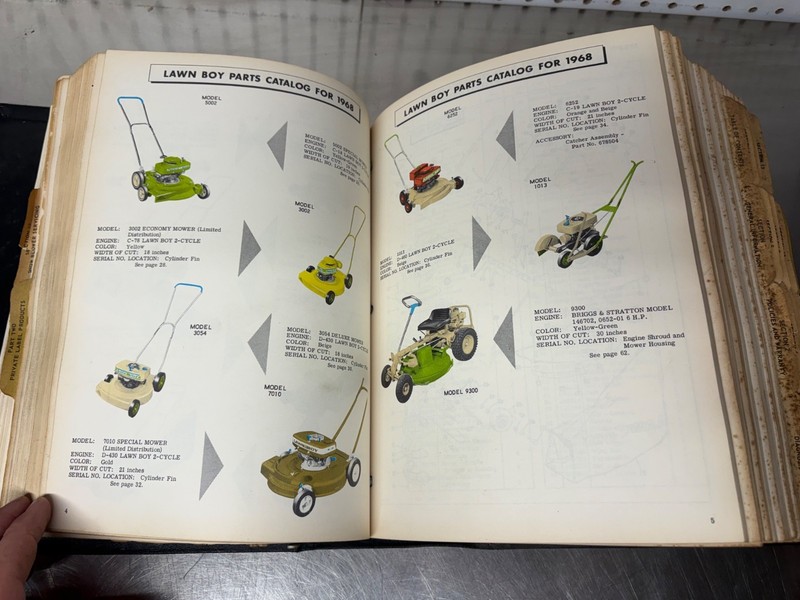 RARE Lawn Boy Dealer Service Manual & Parts Catalog Brick Top Loafer QuietFlite gallery