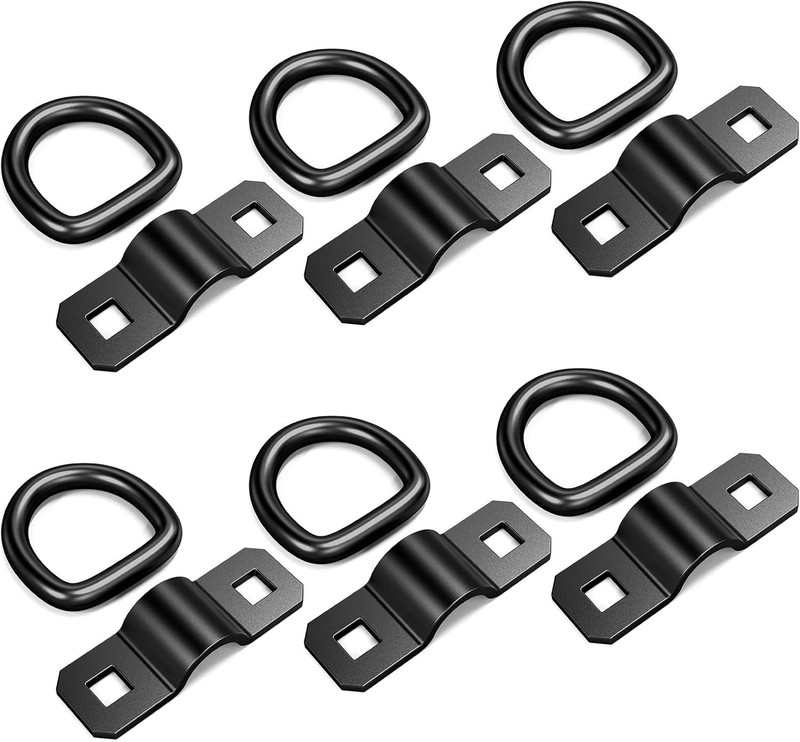 6 PCS 3/8" Heavy Duty D Rings Tie down Anchors for Trailer Truck Cargo D-Rings D gallery