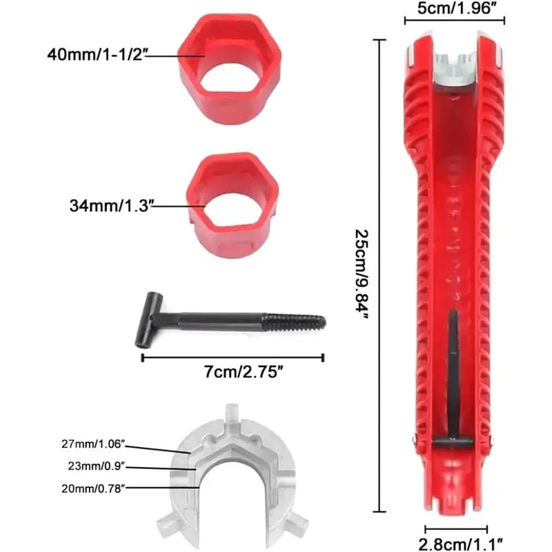 8 in 1 Faucet and Sink Installer Multifunctional Pipe Wrench for Kitchen & Home gallery