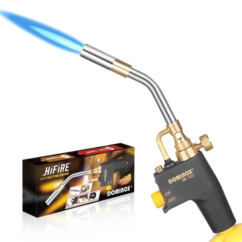 DOMINOX Propane Torch Head, High Intensity Torch Head Trigger Start Gas Torch…