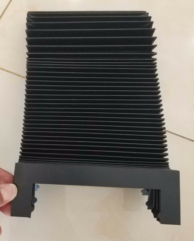 CNC linear rail protection bellows cover width175mm x height 54.05mmx Lmax1300mm gallery