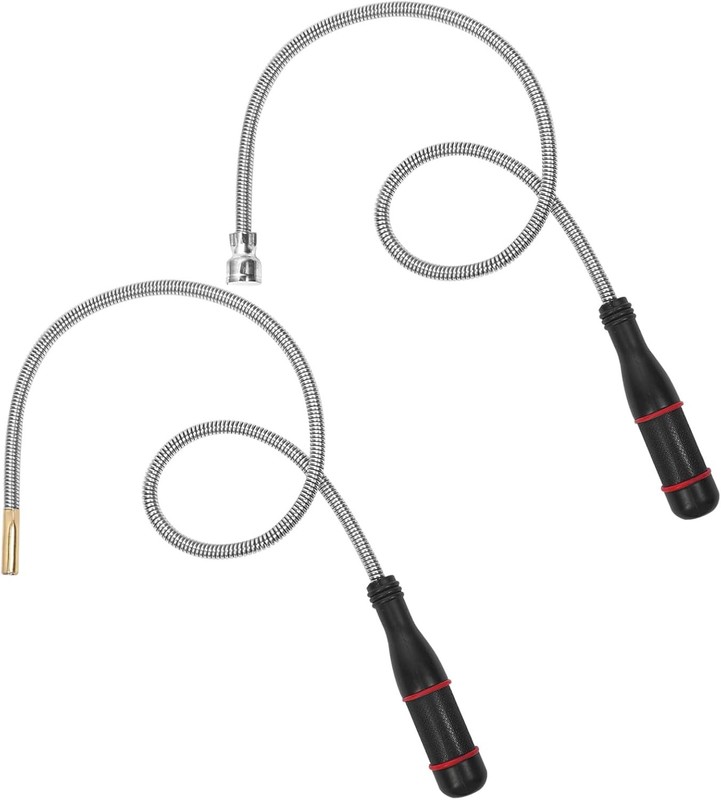 Flexible Magnetic Pickup Tool, 2pcs Powerful Black and Silver