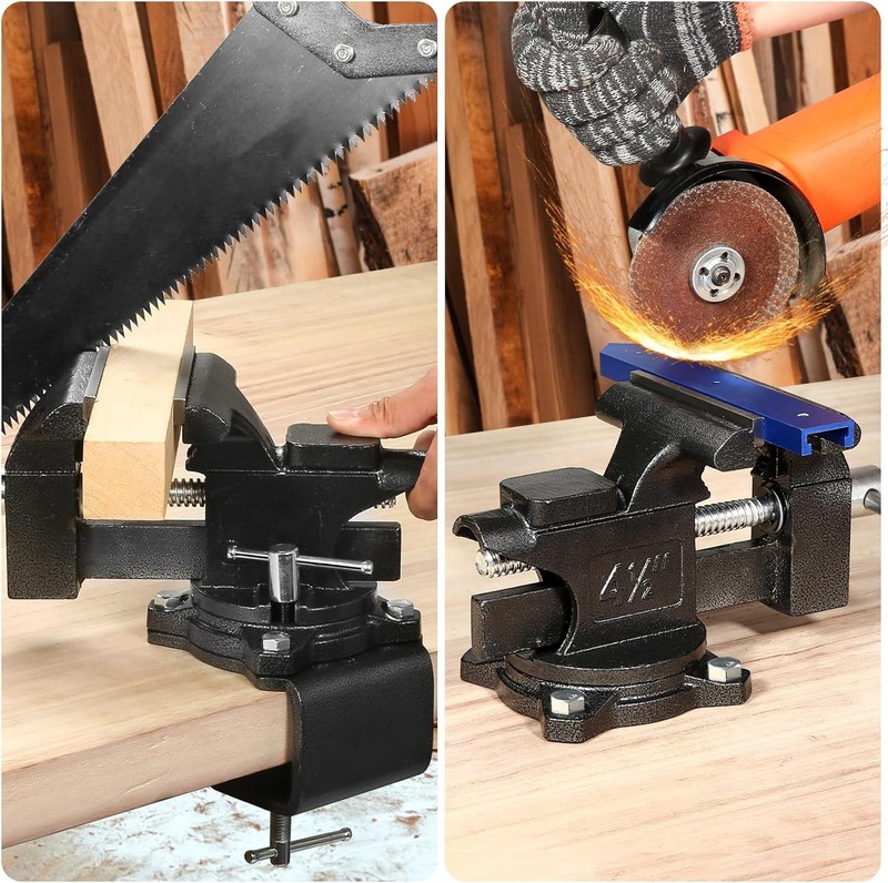 Tornillo de banco, tornillo de banco de 11,5 cm para banco de trabajo, tornillo gallery