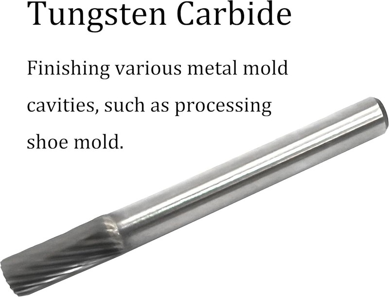 2PCS Cylindrical 1/4" Carbide Burr Bur Tool Die Grinder Bit 1/4" Shank for Metal gallery