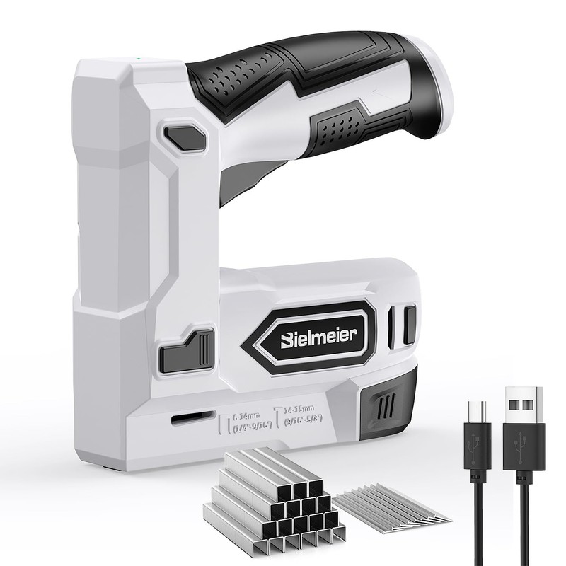 Bielmeier Electric Staple Gun, 2 in 1 Lithium-Ion Electric Stapler, 4V Cordless