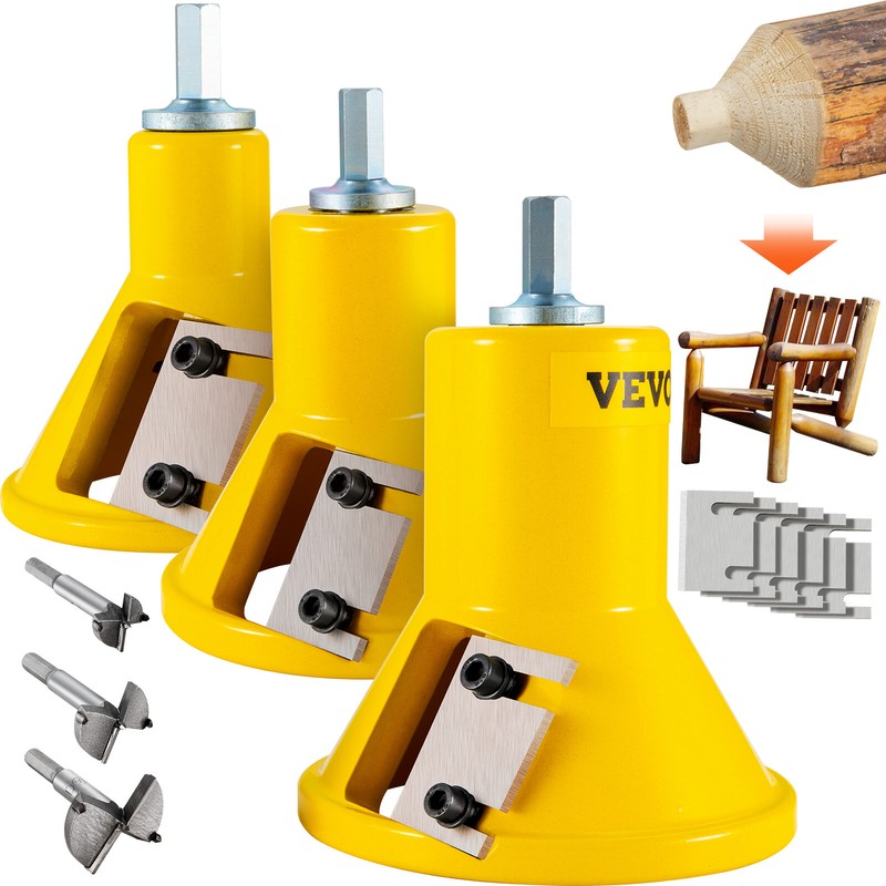 Tenon Cutter Log Furniture Kit 1″ & 1.5″& 2″ w/ Straight Blade Home DIY