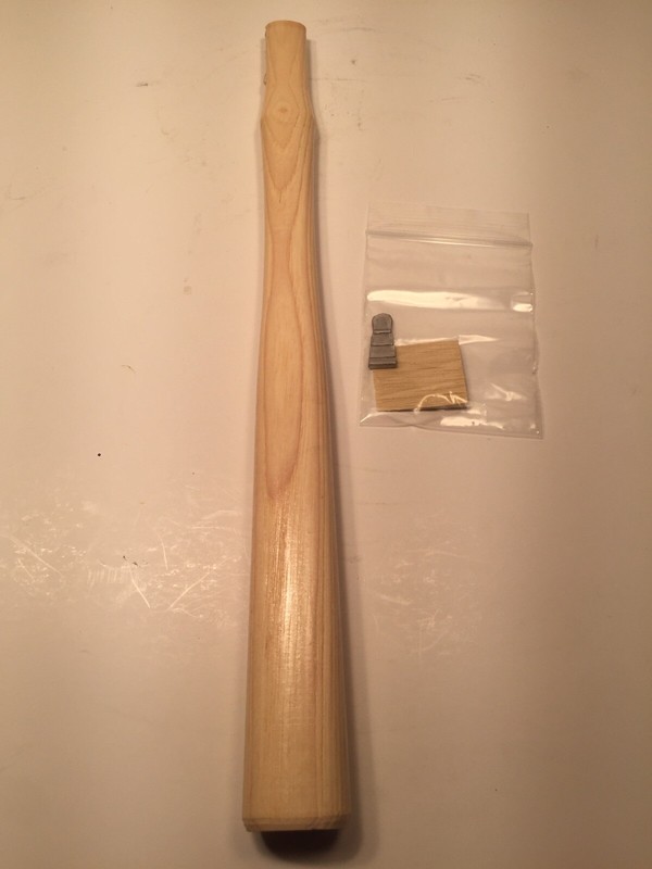 New Hickory 14” Replacement Ball Pein, Ball Peen Hammer Handle With Wedges