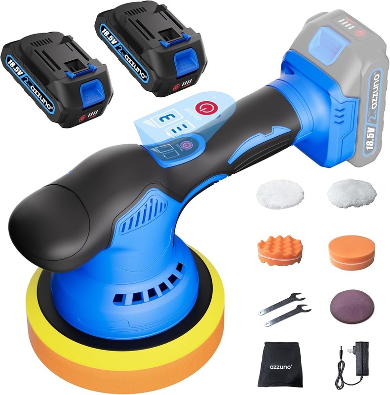 Car Buffer Polisher Waxer 8-Speed Rotary 6″ Backing Plate Polishing Machine