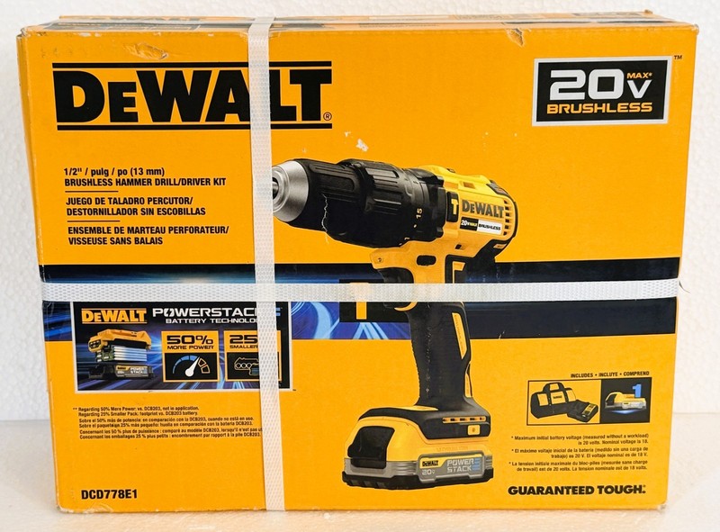 DeWalt DCD778E1 1/2-in 20-volt max Brushless Hammer Drill/Driver Kit