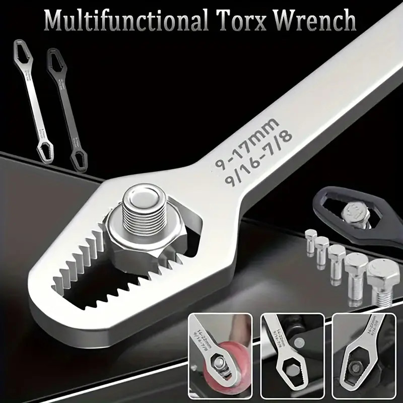Multi-Functional Adjustable Double-Ended Wrench – Stainless Steel Portable Hand gallery