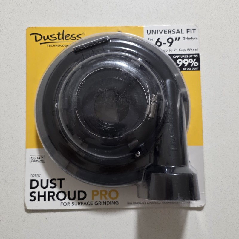Dustless Technologies Universal Fit 6 – 9”Dust Shroud Pro for Angle Grinders