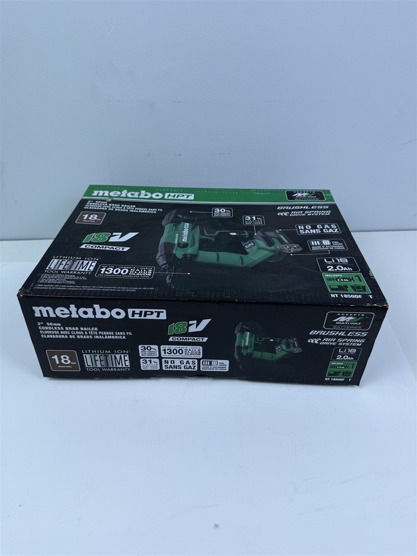 Metabo HPT NT1850DF T 18V Brushless Cordless Li-Ion 18G Straight Brad Nailer Kit gallery