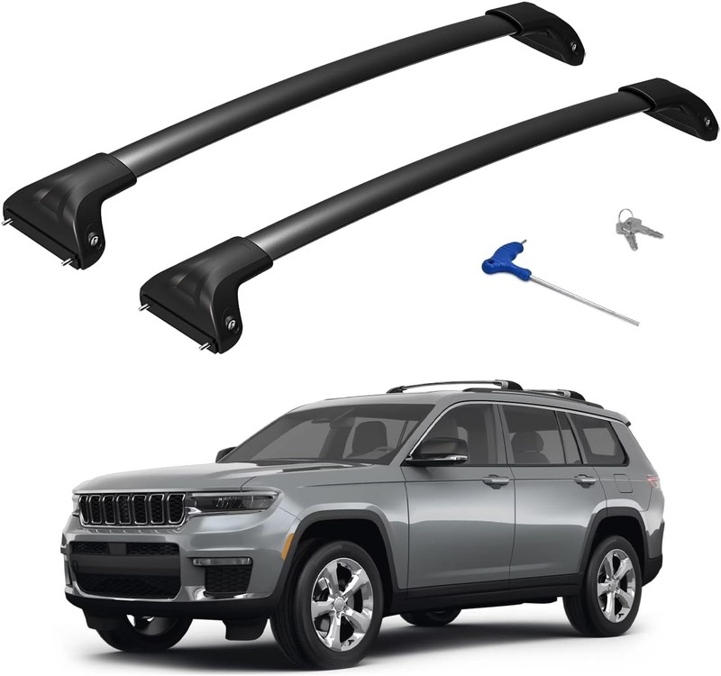 300lbs Roof Rack Cross Bars Compatible with 2021-2026 Jeep Grand Cherokee L 3…