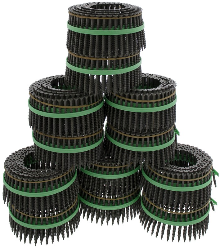 MURO Gray Epoxy #8 x 2-1/2″ Square Flat-Head Wood Deck Screws for Speed Driver