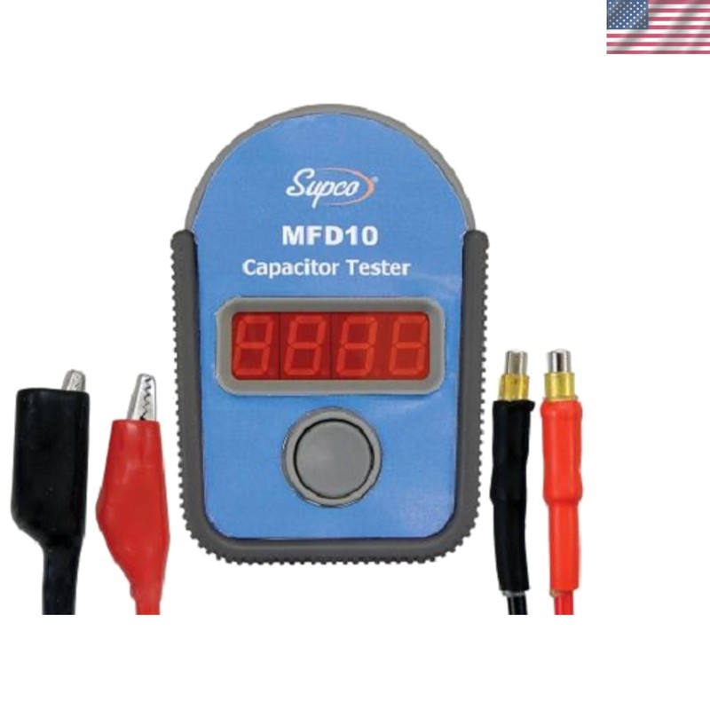 Digital Capacitor Tester with LED Display, 0.01 to 10000mF Range, 5% Accuracy