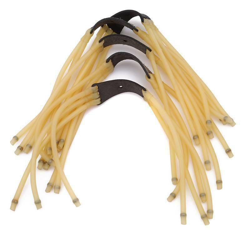 2x Outdoor Hunting Slingshot Catapult Latex Rubber Band Elastic 6 Strips Yellow