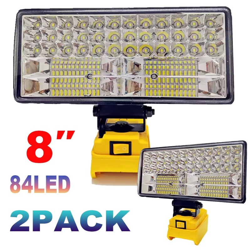 2×Cordless Led Work Light For Dewalt 20V Battery,Portable Flood Light Flashlight