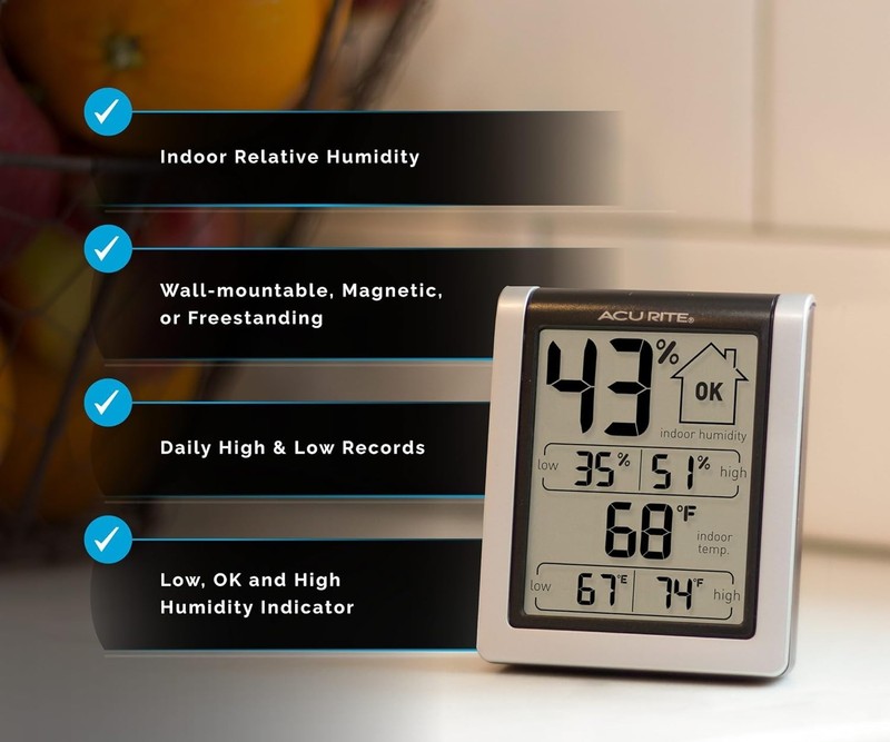 Versatile Digital Humidity & Temperature Monitor - Ideal for Home & Grow Rooms gallery