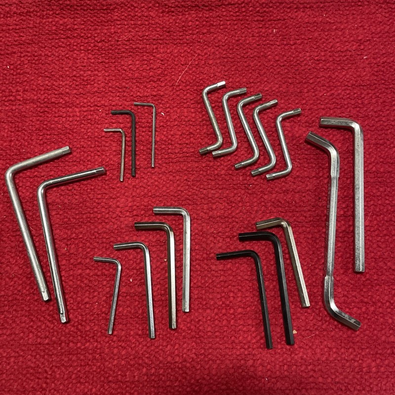 Lot Of 19 Mixed Allen Wrenches Hex Keys Assorted Metric Hand Tool Set