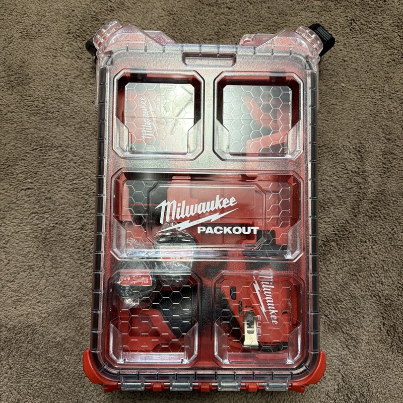 Milwaukee M12 Hammer Drill And Impact Combo Set With Pack out - see description gallery