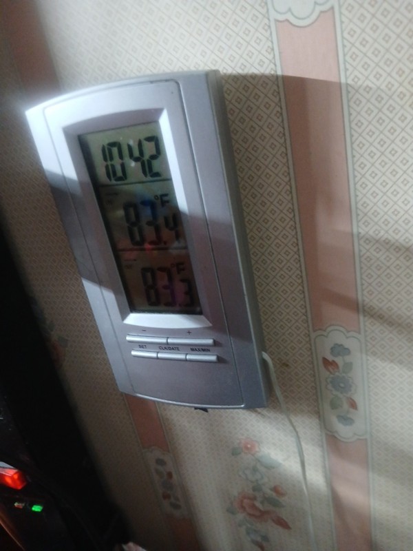 Indoor Outdoor Thermometer/Clock: Displays Date Time Celsius or Farenheit Ex