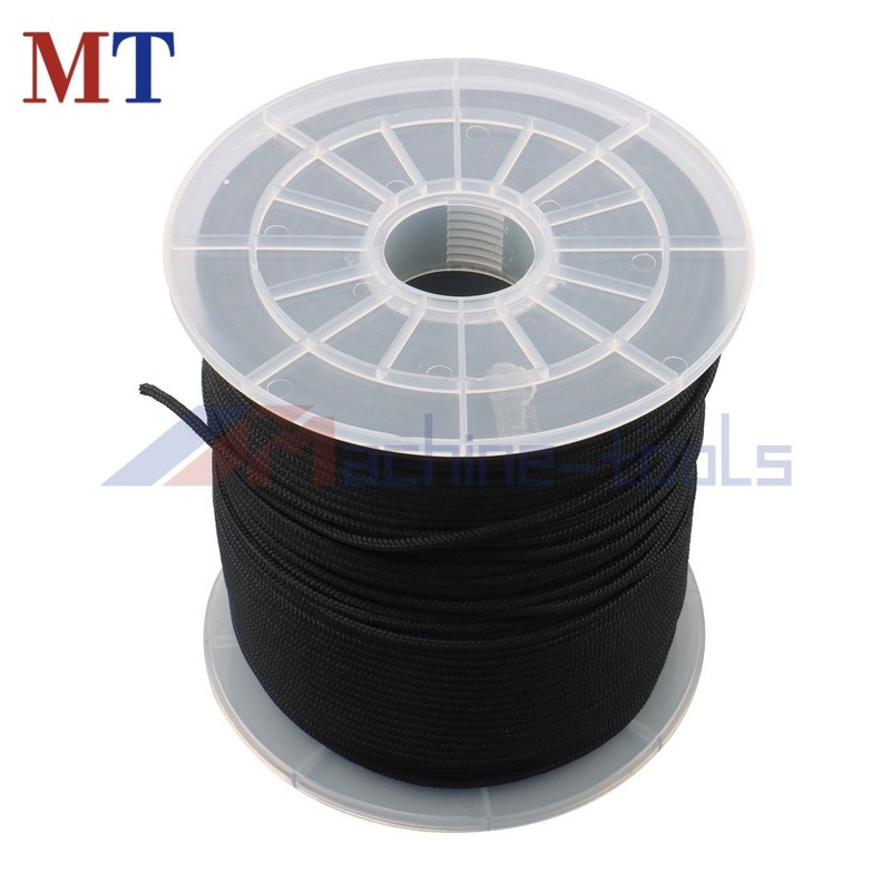 1/8″×600′ Black Nylon Rope Spool 100% Nylon Solid Braid Rope Industrial Grade