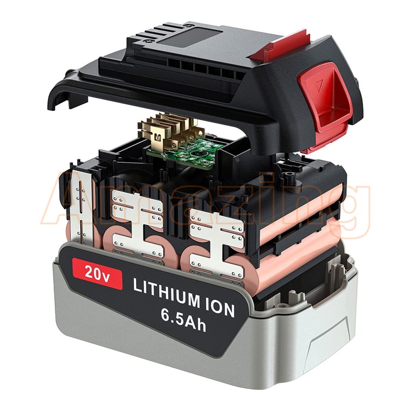 New 6.5Ah 4Ah For Black and Decker 20 Volt Li-ion Battery LBXR20 LST220 LBX20 US gallery