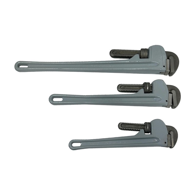 3 Pc Aluminum Pipe Wrench Set 14″ 18″ 24″ Adjustable Plumbing Wrench Set