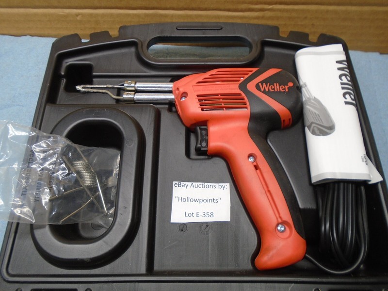 Weller 9400PKS Soldering Gun Kit Dual Watt 140/100 3 LED Lights Tips & case E358 gallery