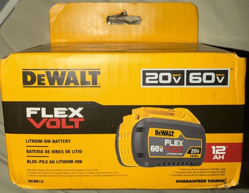 NEW Genuine DEWALT DCB612 20v/60v Max FLEXVOLT 12Ah Li-Ion Battery RETAIL BOX