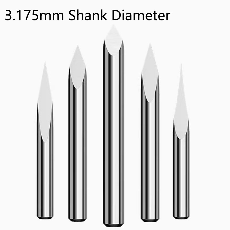 3.175mm Triangular Straight Cutter CNC Router Bit Engraving Cutter Carving Knife