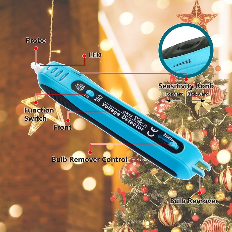 Christmas Light Tester String Tool Non Contact burned out Bulb Fuse Finder Spare gallery