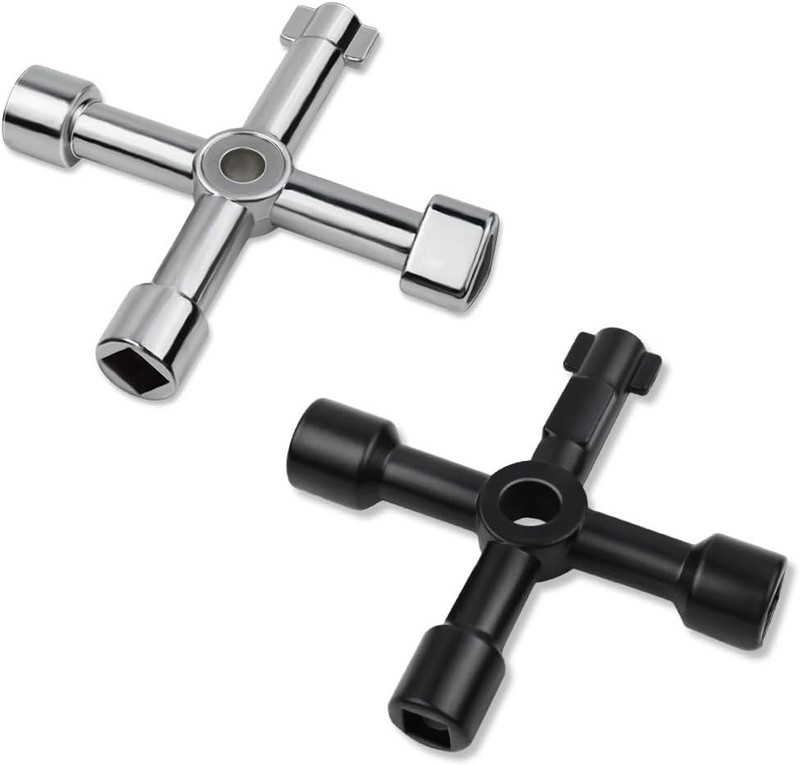 2 Pack 4-way Sillcock Key Wrench Multifunctional Water Utility Key for Water New gallery