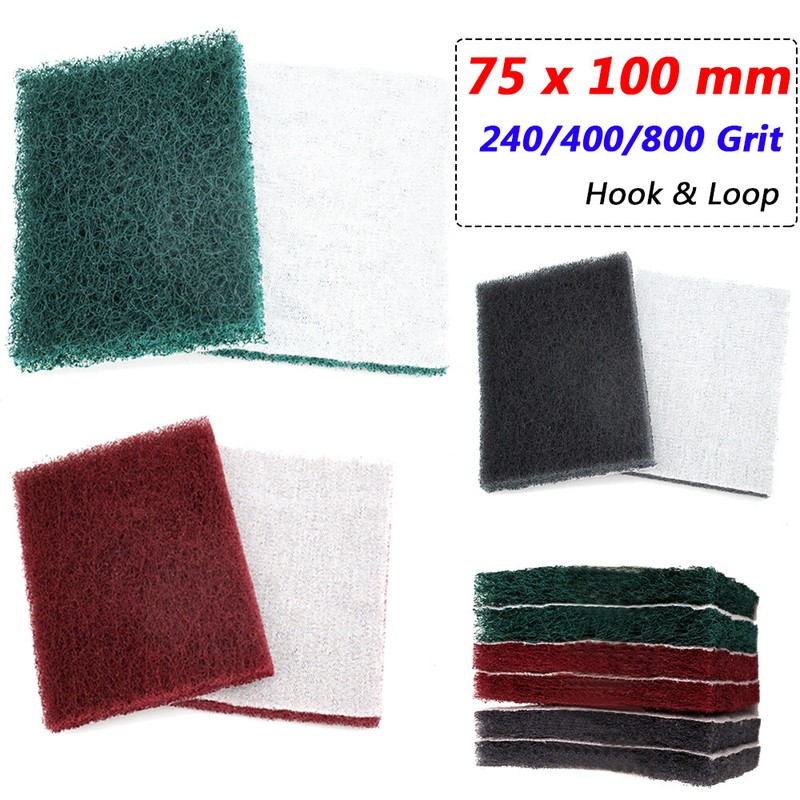 Cleaning Cloth 75x100mm Metal Descaling Grinding Polishing Pad Grit 240 400 800